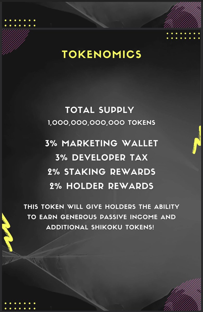 ShikokuC's tweet photo. Shikoku Whitepaper &amp; Tokenomics are up!!!
Launch tonight!!!
#cryptocurrency #Bitcoin #BTC #ETH #Etherium #altcoinseason #blockchaintechnology #CryptoNews https://t.co/0zEH1lp0PX
