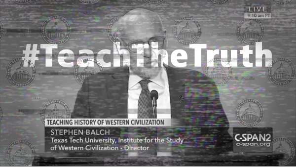 TexasAFT's tweet photo. We stand with @TFN &amp; others in calling for the @TXSBOE to remove Stephen Balch from an advisory panel on revised social studies curriculum. 

Balch's engagement with white nationalist conspiracy theories has no place in #TxEd. 

We #TeachTheTruth: https://t.co/SQTfMy1mrH https://t.co/Hz734B205L