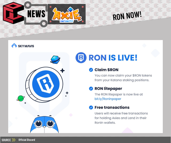 CoinSessions's tweet photo. Claim your RON tokens here: https://t.co/fyw5weSgWC
Ronin: Read the RON lite paper: https://t.co/0YjkvW3CQy
Full details : https://t.co/11wB58klqG
#CoinSessionsEntertainment 
#ProjectPolymath
#KwentongCSE
#HolyPoly 
#AxieScholar 
#AxieInfinity https://t.co/fdfCLPa1Qr