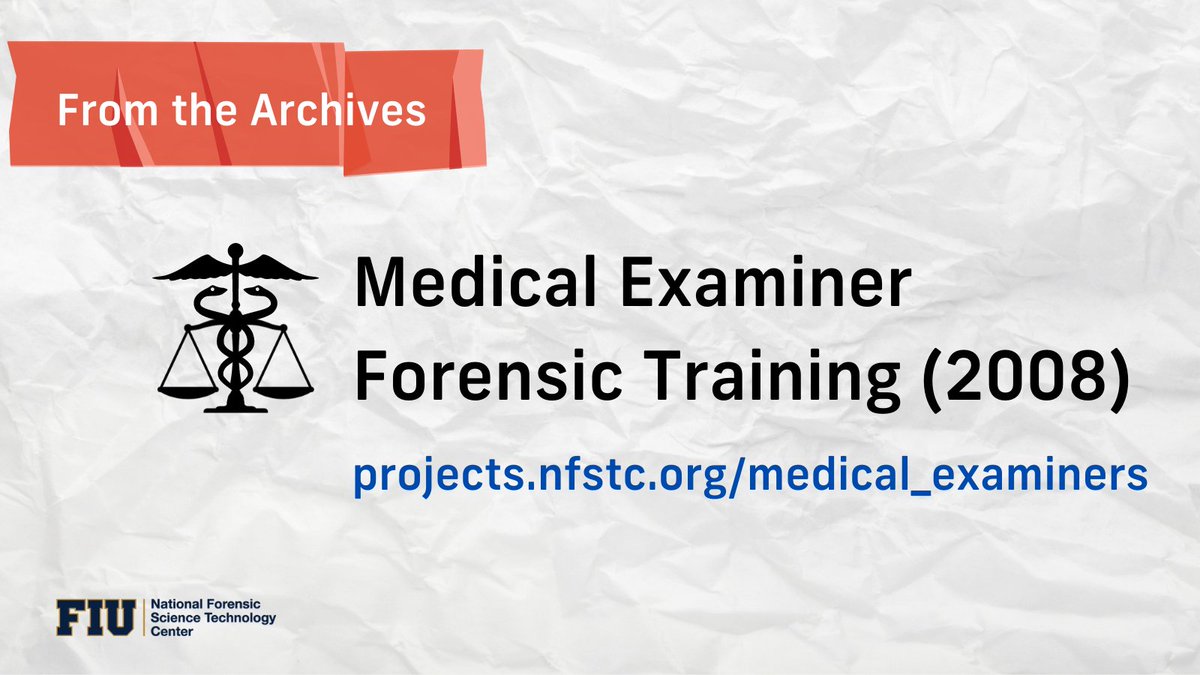 FIU_Forensics's tweet photo. From the archives: #MedicalExaminer forensic #training, published in 2008 in cooperation with the BJA, is now available in a browser-ready version for historical reference, with videos from experts covering multiple #ForensicScience disciplines. https://t.co/R9LT0tPsHG https://t.co/tJdoIoxEpU