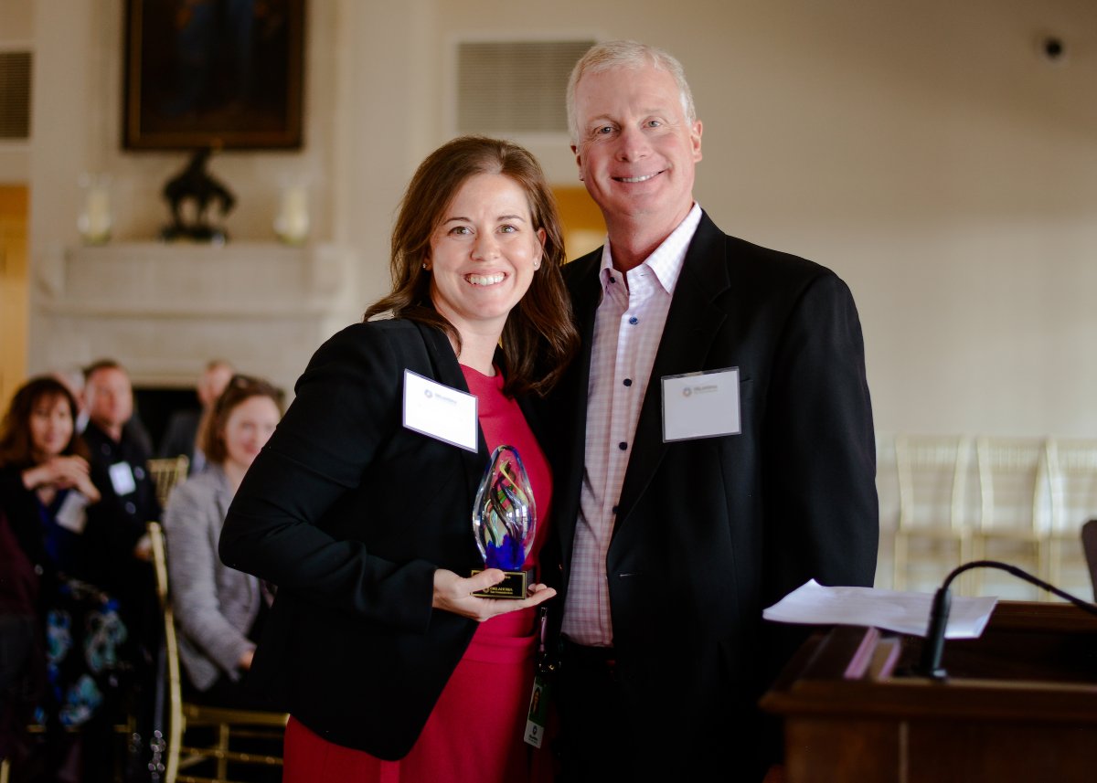 oktaxcommission's tweet photo. Today we held our second annual ALL-STAR luncheon to recognize some of the OTC's most outstanding employees in 2021. We awarded the MVP achievement to Tralynn, and the Pacesetter achievement was awarded to Nichole. Congrats to all! https://t.co/xxRplnSm8E
