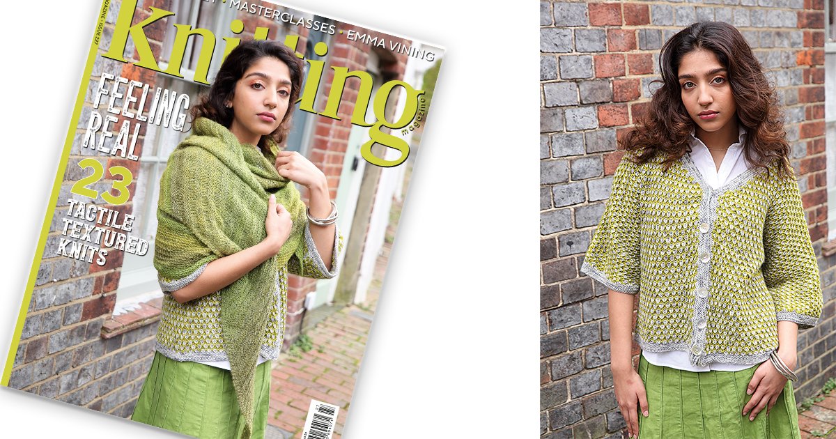 knitmcintosh's tweet image. Introducing the Tuck Stitch Cardigan by Yarnaddict by Anniken Allis - it's beautiful and textural and the graces front cover of Knitting Magazine Issue 227 - published today!  

Yarn kit, including a free copy of Knitting Magazine Issue 227 –  l8r.it/QGFV