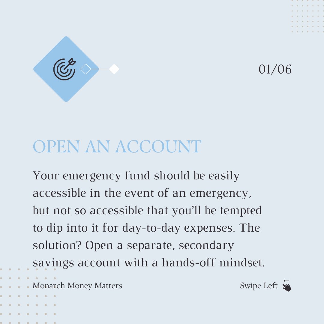 _MonarchMoney_'s tweet photo. We’ve let you know that having an 🚨emergency fund 🚨is important but how exactly do you get started on one🤔

Don’t worry here are 6 tips to help you out! https://t.co/VWDyE55RJH