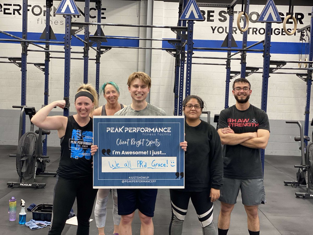 PeakPFF's tweet photo. We love when our members hit personal records and milestones! When we hit a new milestone, it needs to be celebrated! And when we see progress, then we know what we are doing is working! Congratulations to this amazing group! #progress #gymlife https://t.co/Ai6qEiJiuV