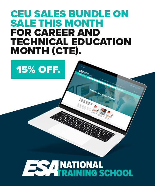 ESATweet's tweet image. Happy Career and Technical Education (CTE) Month! Now is the time to earn the licenses or continued education credits you need to excel in 2022. Our 6 Hour CEU Sales Bundle is 15% off until January 31st 🎁 #prosecurity

Link to CEU #Sales Bundle course: 
courses.esaweb.org/6-hour-ceu-sal…