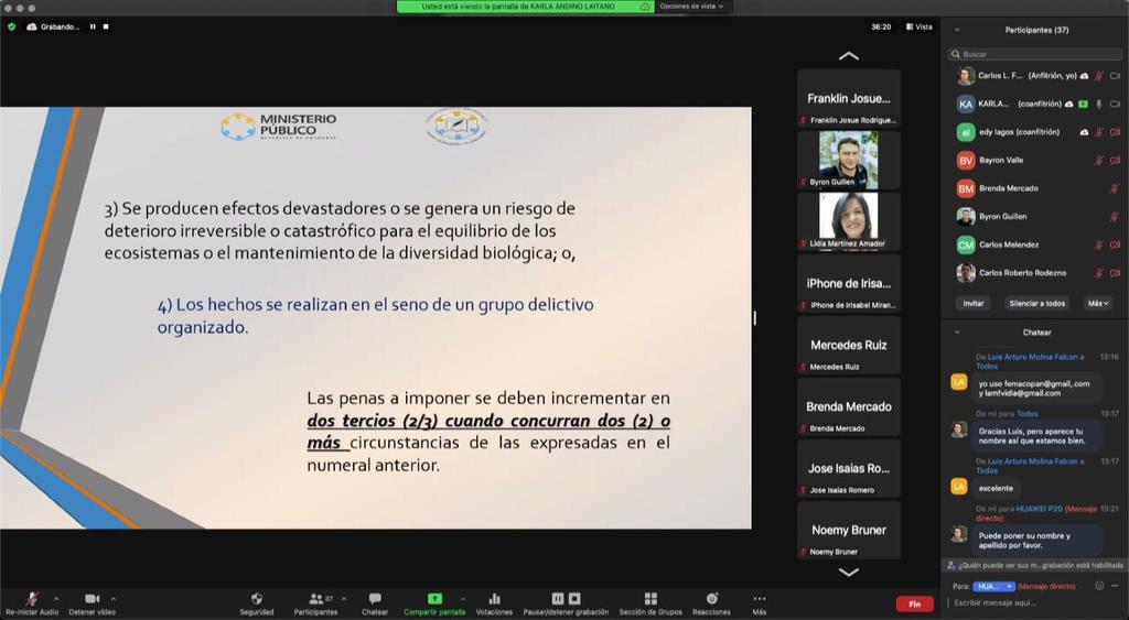 EscuelaHonduras's tweet photo. Actualmente se desarrolla la #Sesión3 del #Modulo3 del #Diplomado Derecho Ambiental Aplicado a la Vida Silvestre y Recursos Forestales en Honduras dirigido a Operadores de Justicia con la participación de Jueces del @PJdeHonduras https://t.co/ivSpxBACCP