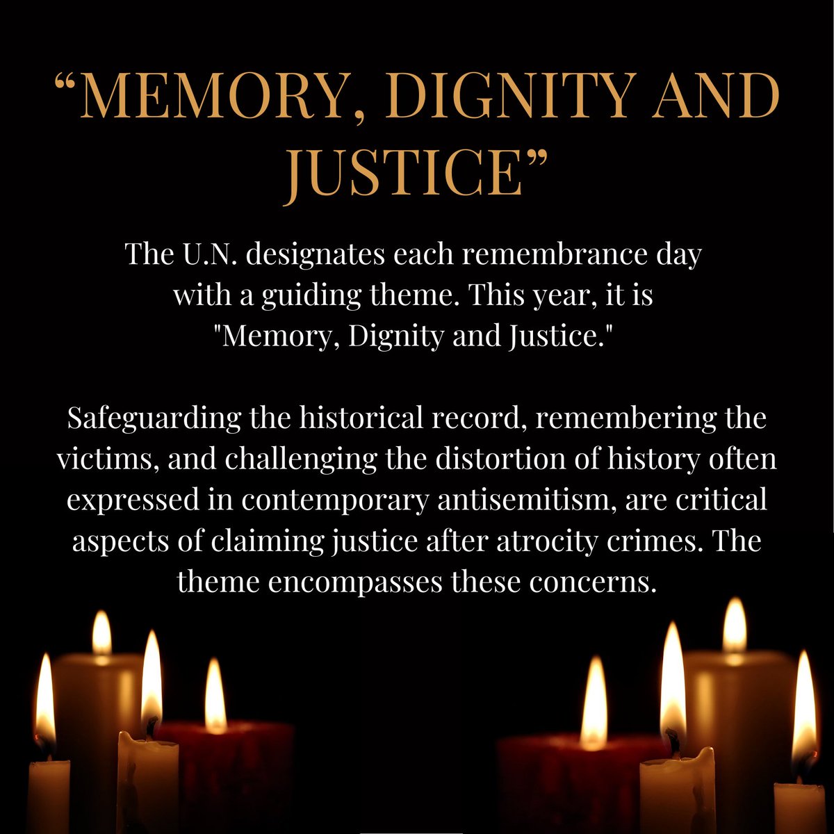 UHCLSDEI's tweet photo. SDEI honors #HolocaustRemembranceDay. Today serves as a date for official commemoration of the victims of the Nazi regime and to promote Holocaust education throughout the world. Take moment to learn more about this important day and witness the testimony of survivors, today. https://t.co/qWwRwW70oJ