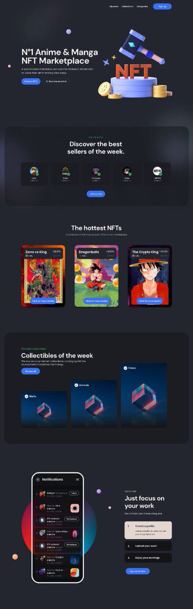 luffyinutoken's tweet photo. Hey crew!

Here are some insights of the NFT marketplace we are currently building the user interface!!

The contract got updated, we hope we receive the full audit till next week.

$LUFFY #luffy #LUFFYCREW #NFT #marketplace https://t.co/r5fw2prty0