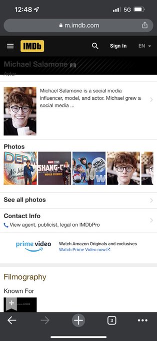 I’m really happy my IMDB was updated :) https://t.co/fSFSzN4F5i https://t.co/Y0T1mVZY4M