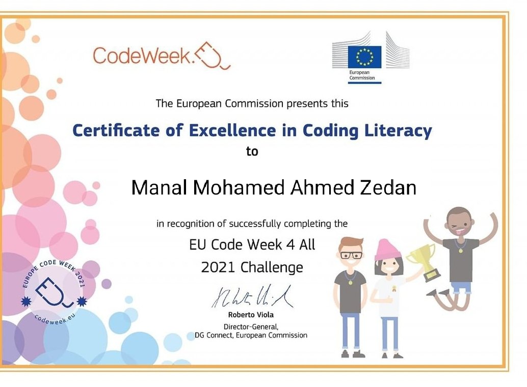 ManalZedan5's tweet image. Thanks for you
#CodeWeekEu2021