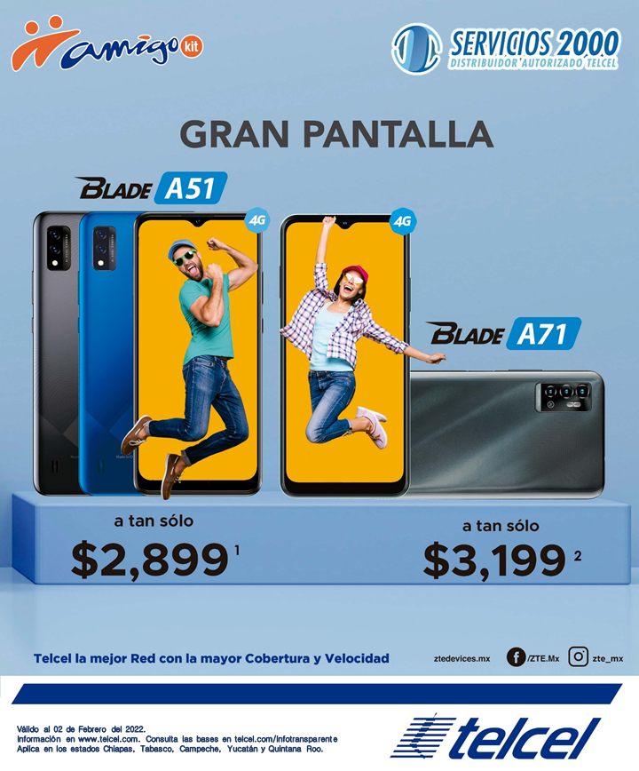 telcelS2000's tweet photo. Los mejores smartphone #ZTE Los encuentras en #Servicios2000 ��🤩

✅ ¡No somos una opcion, somos tu mejor elección! 🙌

Visítanos en nuestras sucursales 📍 https://t.co/u43THna5Xp