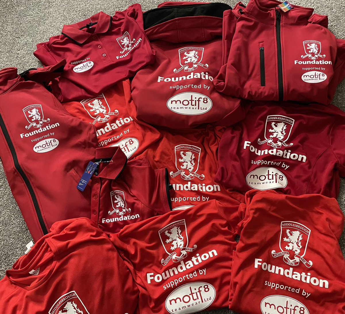 clairestreeter1's tweet photo. Ohhhhhh we’re half-way there…. Whoaaaa Paddy McNair 🎵 

Thank you to everyone that’s donated so far.. we are so grateful ❤️ Also a huge thanks to @Motif8ltd for supplying us with lots of clothes for the walk too, legends 🙌 

Keep this going @Boro fans #UTB https://t.co/Mt3JDLyJSp