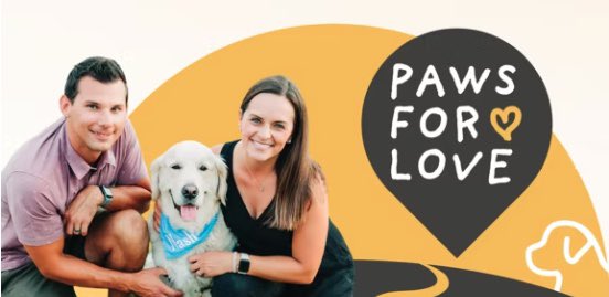 BeverlyIsla's tweet image. petliferadio.com/saveapoochep48…
“Paws for Love” is a show premiered on DOGTV, that follows Nashville couple Sean and Christina Conlon — and their golden retriever therapy dog Nash — who began a quest to travel around America helping others through therapy dogs.