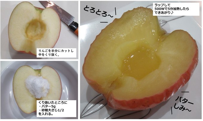 ｊａ全農あおもりが 本当は教えたくなかった と明かす電子レンジで簡単に作れる 焼きりんご 意外なアレを使う いまトピ