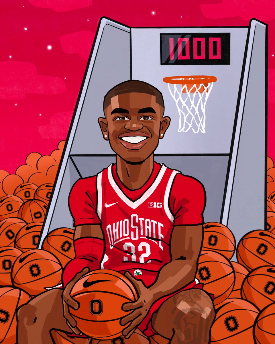 1️⃣0️⃣0️⃣0️⃣

<a href="/EasyE2432/">E.J. Liddell</a> has become the 60th Buckeye in school history to score 1000 career points. 

#Team123 #GoBucks