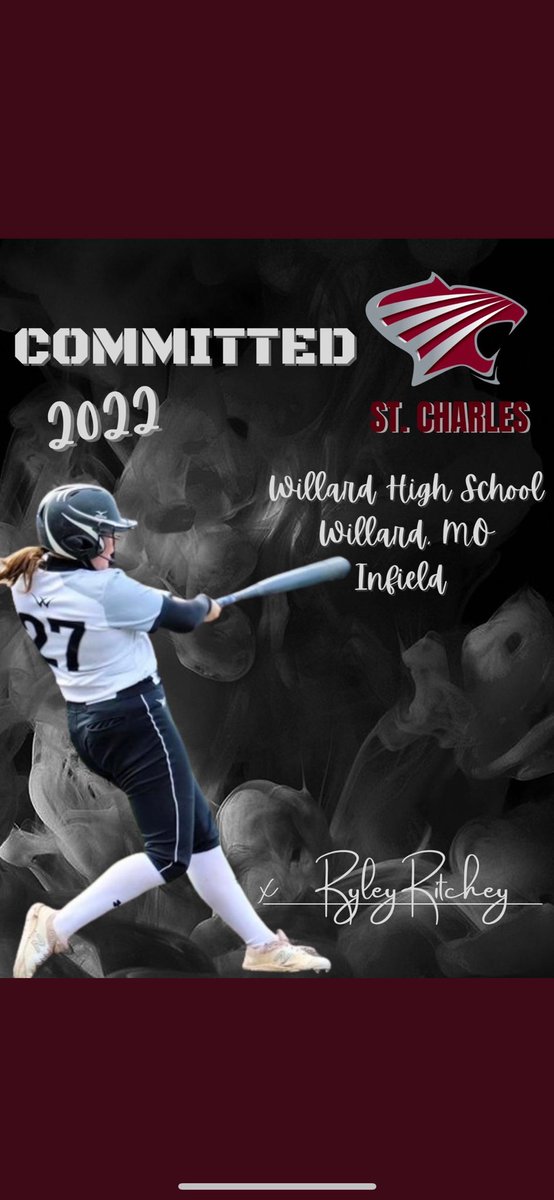 Congratulations to Batbuster Ryley Ritchey on committing to St. Charles!! 🎉🎉🎉