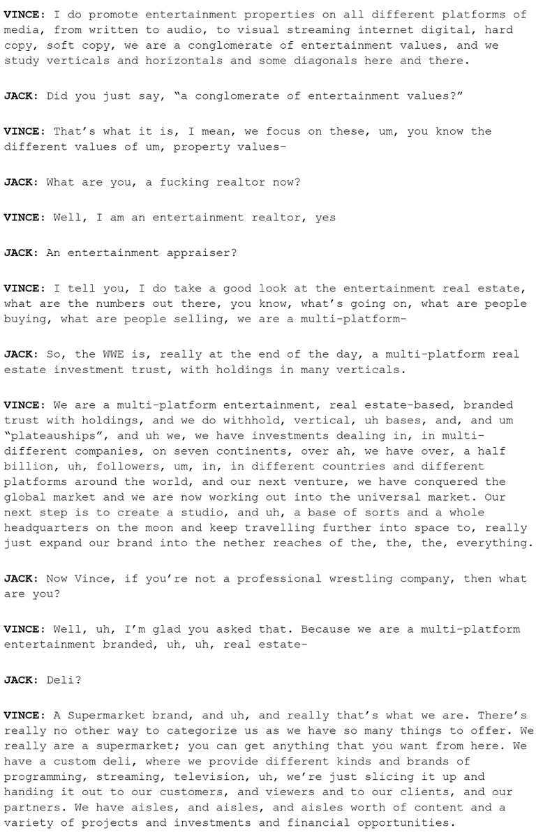 jubba910's tweet photo. @TheLapsedFan After almost driving my car off the freeway with tears in my eyes, I had to document the transcript of Jack and Vince McMahon discussing what the WWE is if it's not a wrestling company in Ep. 309: AWA's Wrestling For A Cure (Part 1). https://t.co/z0IUB0V9CR