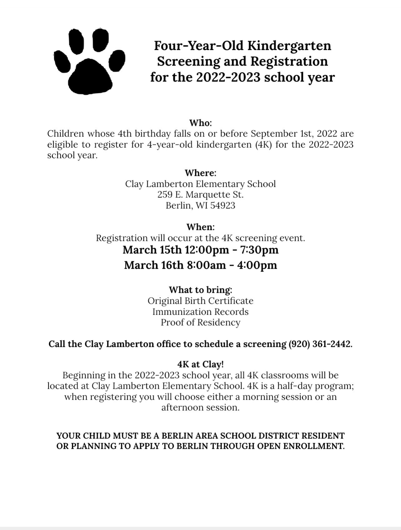 Marquette Academic Calendar 2022 2023 Berlin Area Schools (@Berlinschools) / Twitter