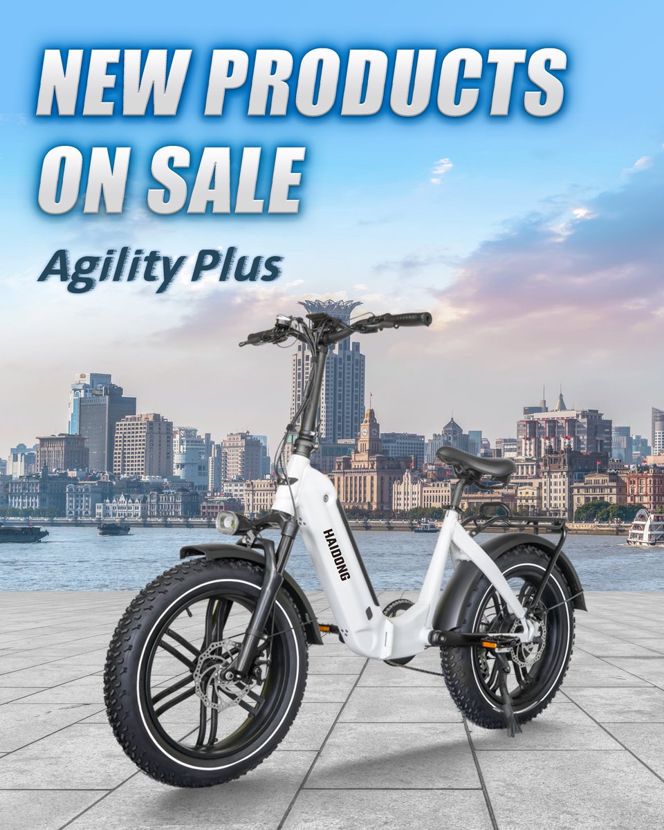 Haidong bike on Twitter: "2022 The New and Improved Agility Plus!🥳🥳  🔹20x4.0 Kenda fat tires 🔹7-speed Shimano 🔹50 miles per charge 🔹750W hub  motor 🔹180MM mechanical disc brakes 🔹48V 22Ah LG/Samsung battery