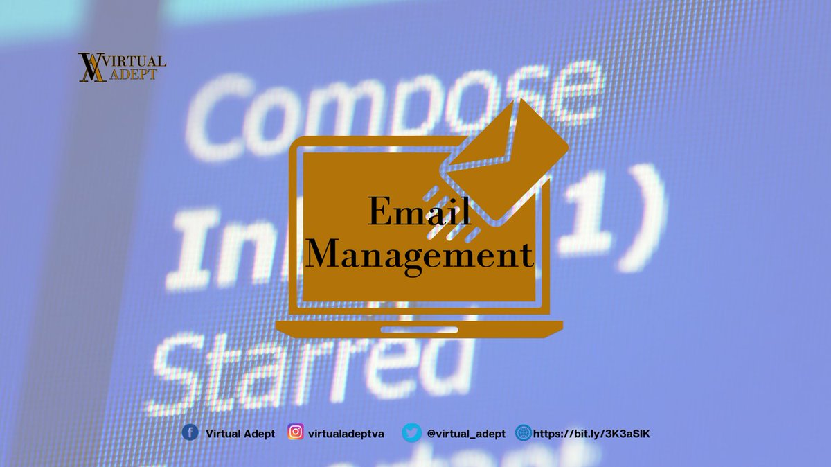 virtual_adept's tweet photo. 📩 Email management is a systematic approach to maximizing the efficiency of email practices and minimizing the negative effects that email handling can have on an individual's productivity and job satisfaction.

Follow me: FB, IG, and LinkedIn. 

#EmailManagement #EmailHandling https://t.co/xdiwJCtvQ3