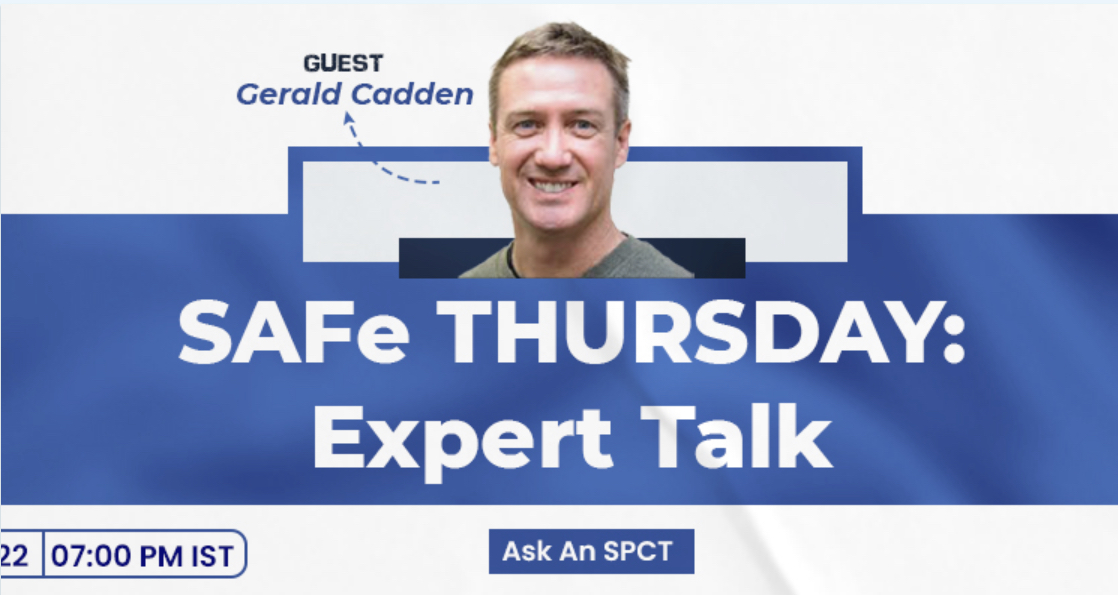 ScaledAgile's tweet photo. Got a SAFe-related question? Join this upcoming #SAFeThursday webinar for the chance to have your burning questions answered.
Gerald Cadden (SPCT5) will be live on Feb. 3 for the next in @Agilemania’s exclusive web series. Register Now: https://t.co/sSHCxpRf8J https://t.co/d8ASYEqtBL