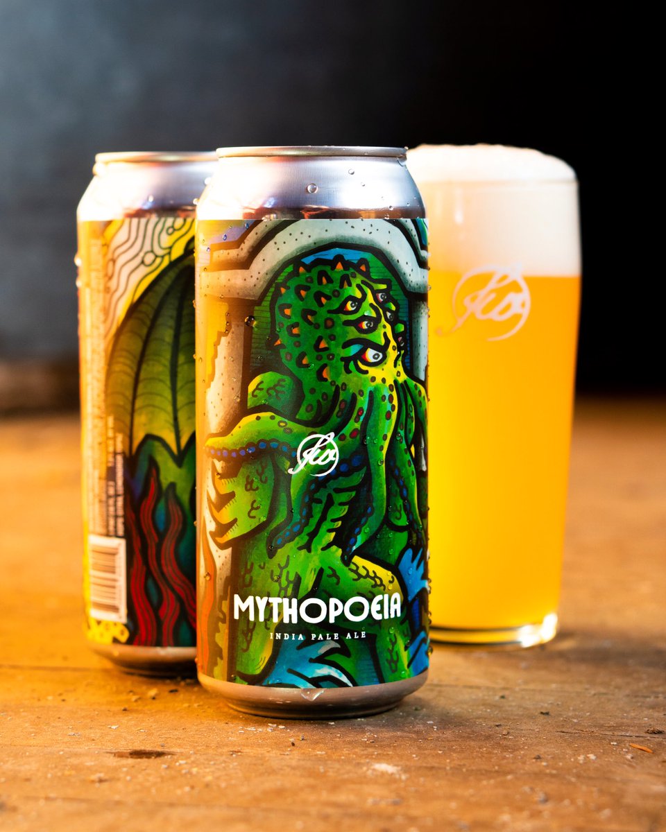 Last one for the week, still headed your way Saturday despite the event delay!

Mythopoeia - IPA brewed with flaked oats and wheat, whirlpool hopped with Centennial, and dry hopped with Citra, Lemondrop, and Topaz. Notes of orange cream pie, pomelo, &amp; tropical ambrosia. 7.3% ABV
