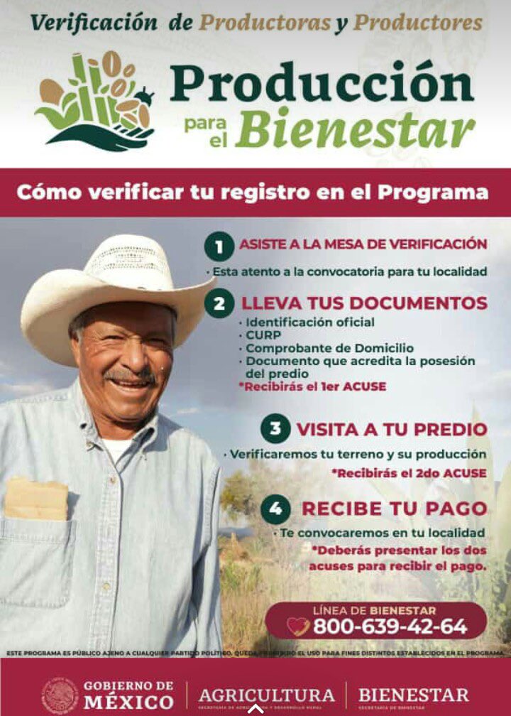 #ProducciónParaElBienestar 
#EstrategiaDeAcompañamientoTécnico 
#TransiciónAgroecológica