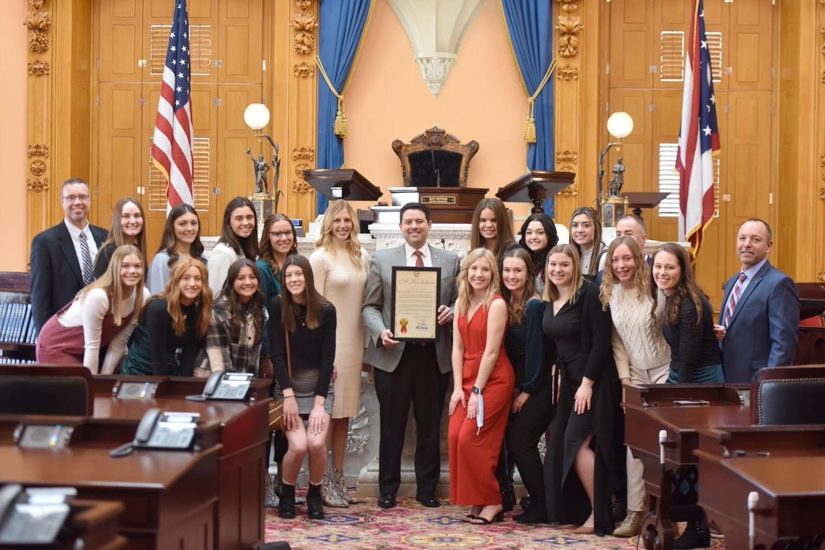 It was great to be able to recognize the State Champion <a href="/LibertyBentonHS/">LibertyBentonHS</a> Volleyball team in the Ohio Senate this week.

In the last three years this team captured two state titles while only losing 8 games, culminating with a perfect 30-0 championship season in 2021.