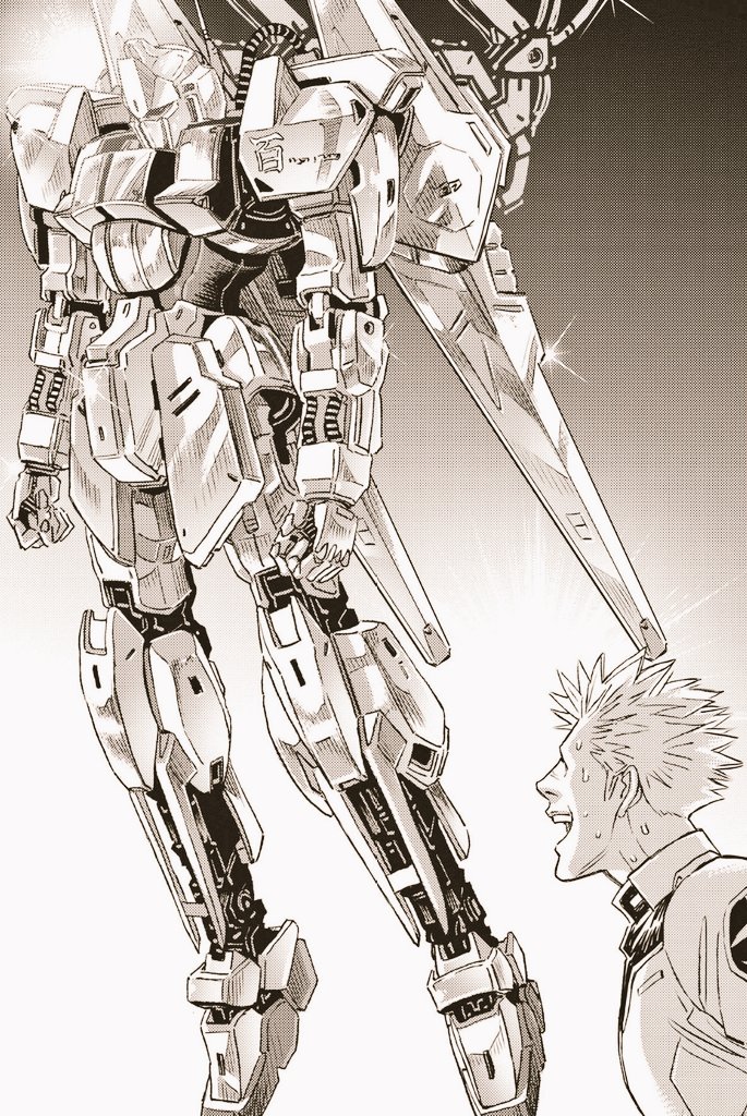 サンダー・ボルト　絵違いその2 ガンダムサンダーボルトの最新話165話にカミーユ設計のzガンダムが