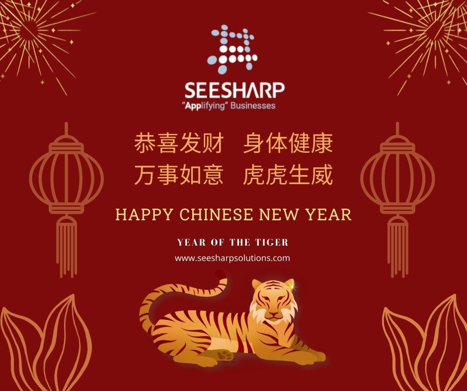 SeeSharpS's tweet image. Happy Chinese New Year 2022!

May the year of Tiger brings you prosperity and good health. 

#seesharpsolutions
#mobileappdevelopment 
#appdevelopment 
#chinesenewyear2022 
#yearofthetiger2022