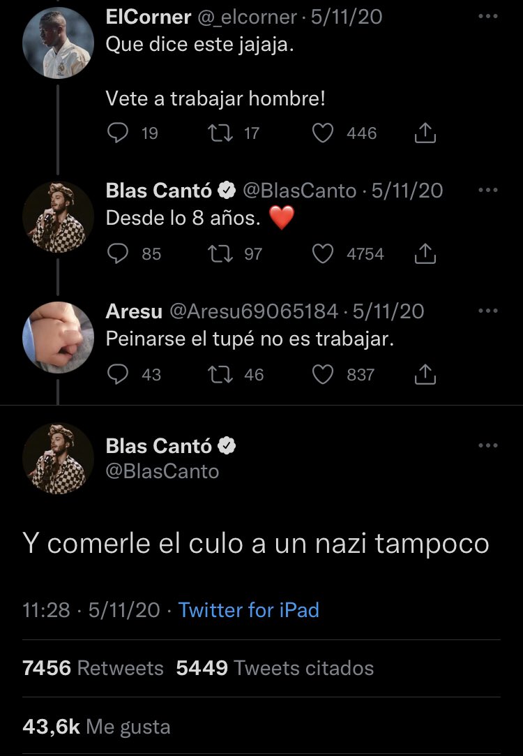 Solo por esto, Blas Cantó siempre estará en mi equipo.