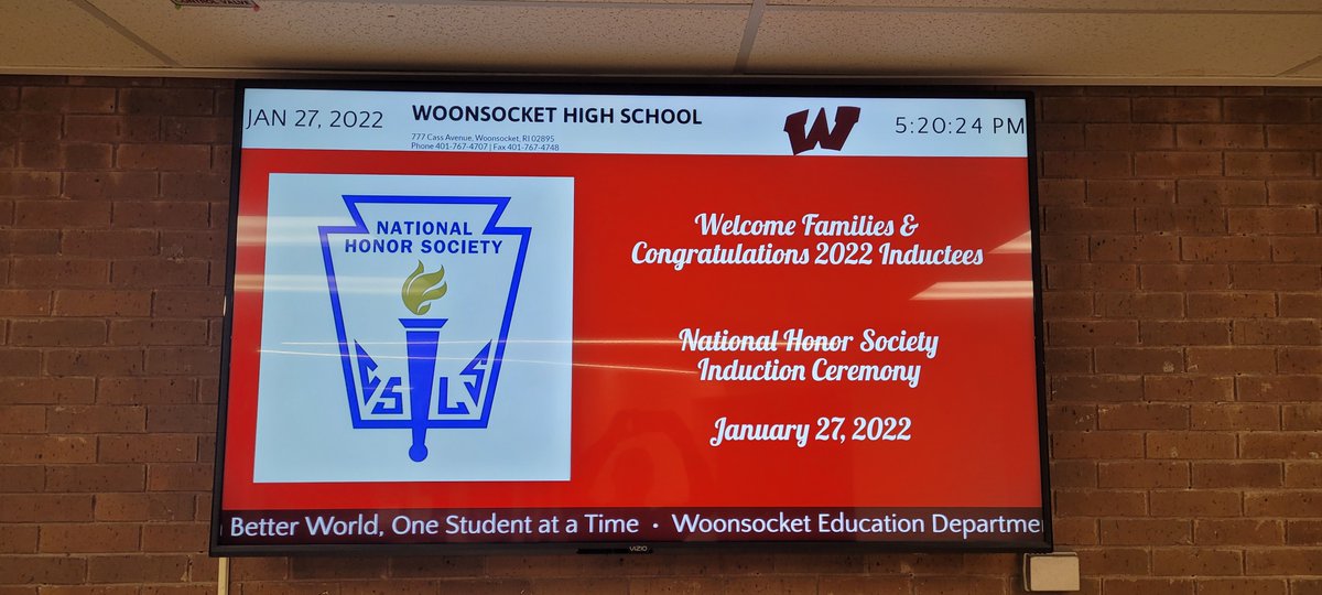 WED Woonsocket High School tweet media