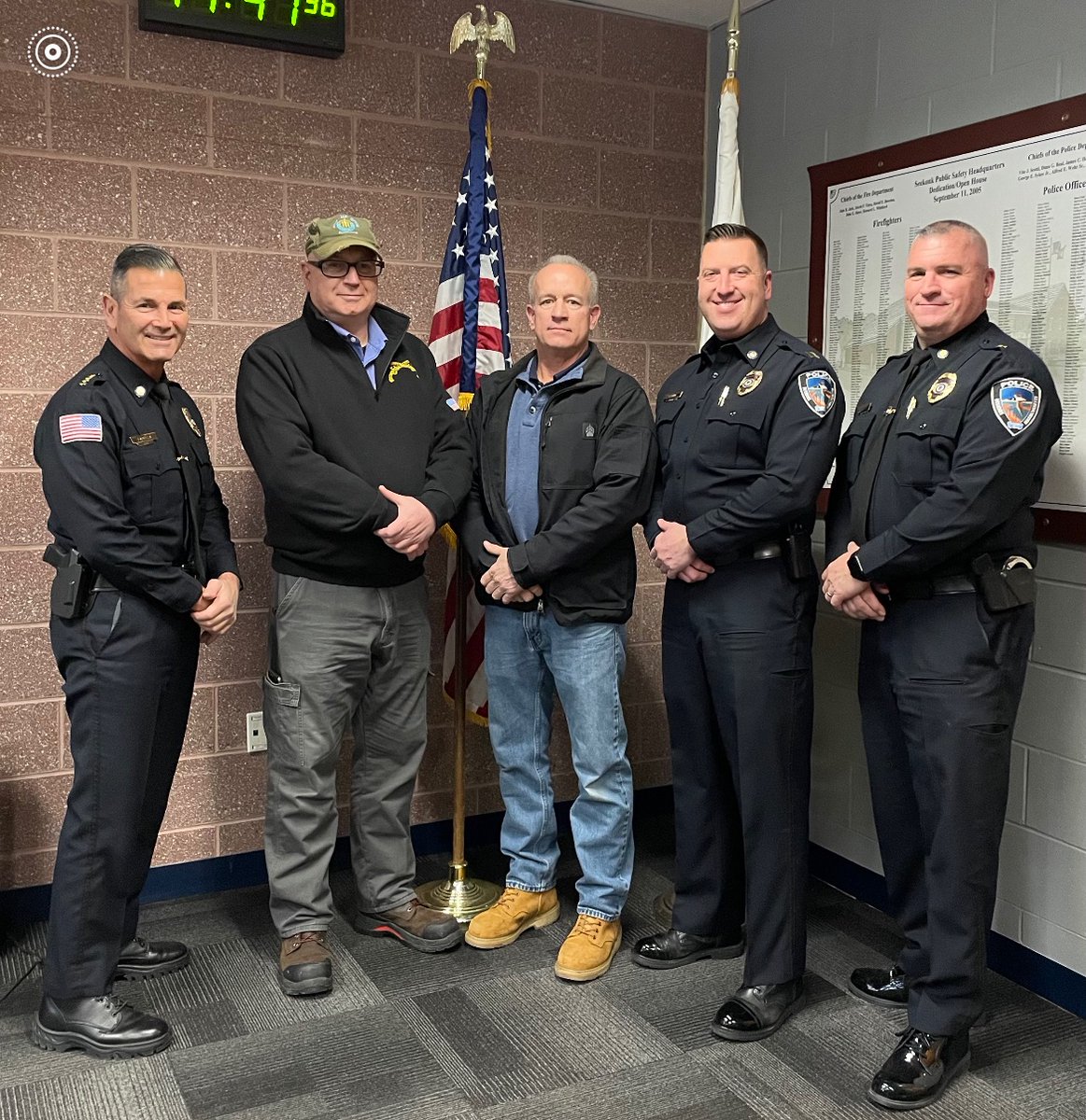 Congratulations to Special Officers Bill Dallaire and Jim Roy for retiring after 35 years of dedicated service to the Town of Seekonk facebook.com/10006443996269…