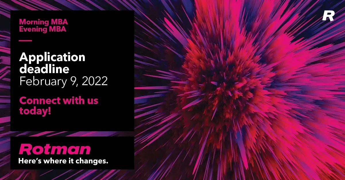 RotmanMBAMFin's tweet image. Did you know: test scores, transcripts and references may be added to your Morning/Evening MBA application after it has been submitted? See the process: buff.ly/3IHhoTP. February 9 is next deadline. We're happy to help prospective students—let's connect! @rotmanschool