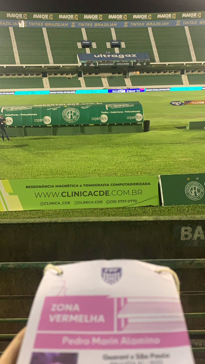 Já estou no Estádio Brinco de Ouro da Princesa para a partida entre Guarani e São Paulo, que será a estreia do Tricolor Paulista pelo Paulistão 2022!