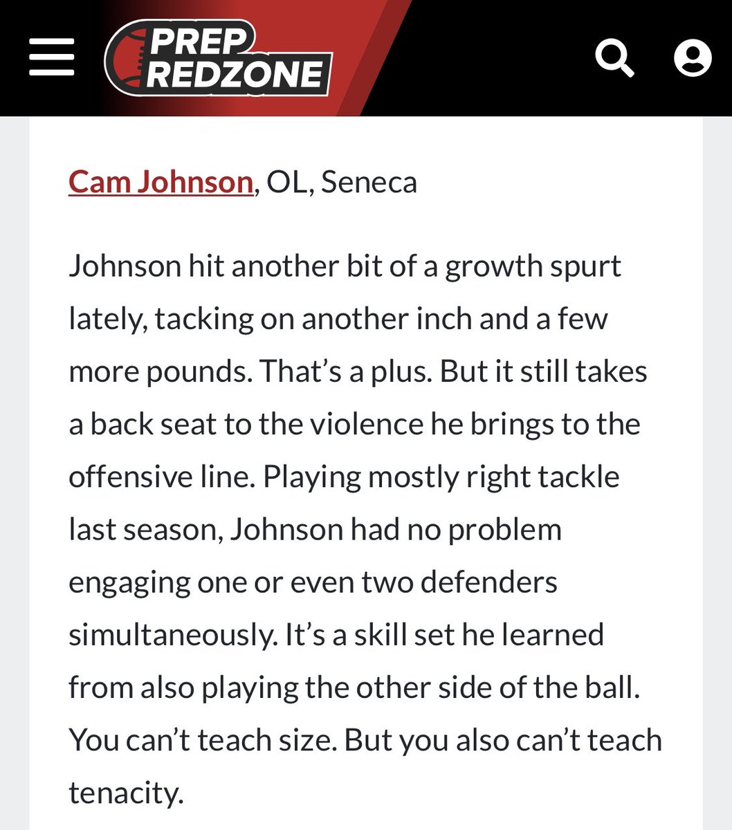Coaches: This is my personal endorsement for @CJohn5on2. ✔️ #gentlegiantoffthefield <a href="/SenecaSHSCats/">Seneca Bobcats</a>