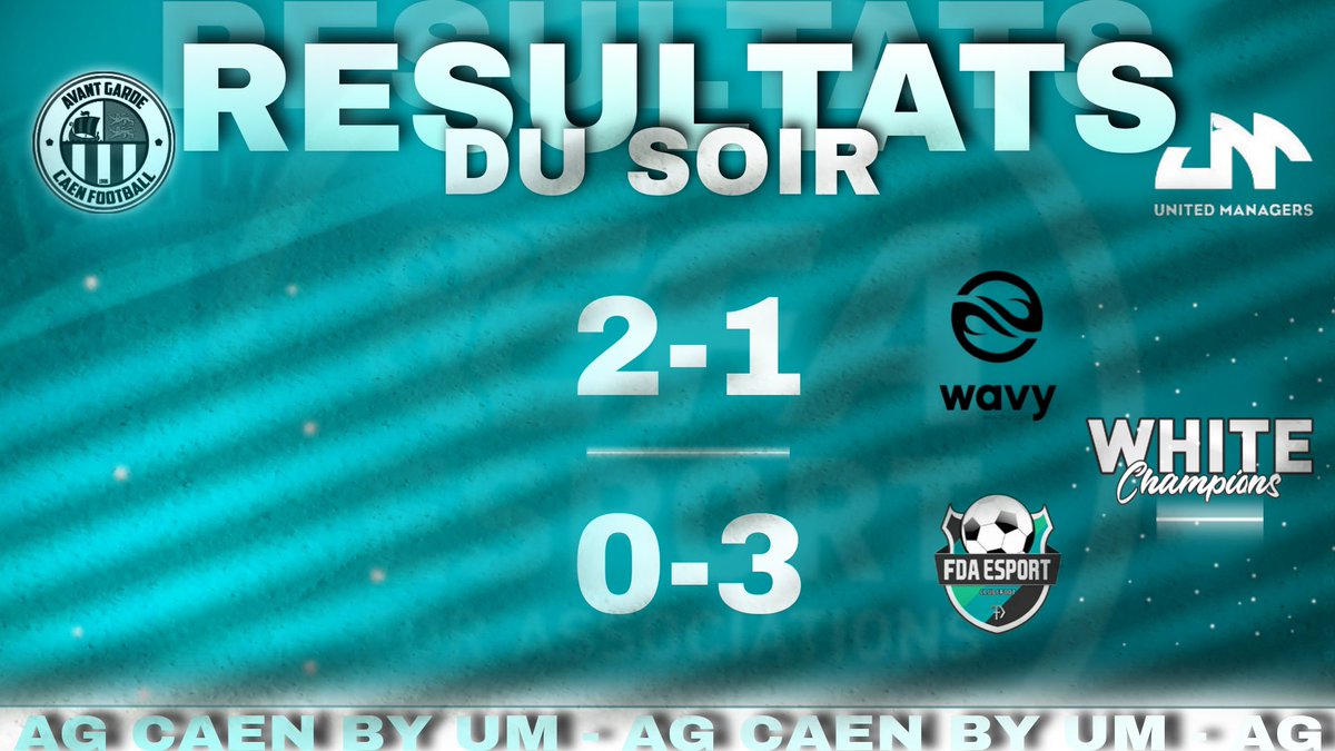 AG Caen by UM (@um_efoot) on Twitter photo Résultats session :
EFL White J11 & J12 <a href="/eSportFA_FR/">ESPORT FOR ASSOCIATIONS</a> 🏆
✅ 2-1 🆚 @EsportWavy
❌ 0-3 🆚 <a href="/FDAEsport/">FDA ESPORT</a>
GG à nos adversaires 👍🏼
#ESPORTFA22 <a href="/UM_eFoot/">AG Caen by UM</a> Résultats session :
EFL White J11 & J12 <a href="/eSportFA_FR/">ESPORT FOR ASSOCIATIONS</a> 🏆
✅ 2-1 🆚 @EsportWavy
❌ 0-3 🆚 <a href="/FDAEsport/">FDA ESPORT</a>
GG à nos adversaires 👍🏼
#ESPORTFA22 <a href="/UM_eFoot/">AG Caen by UM</a>