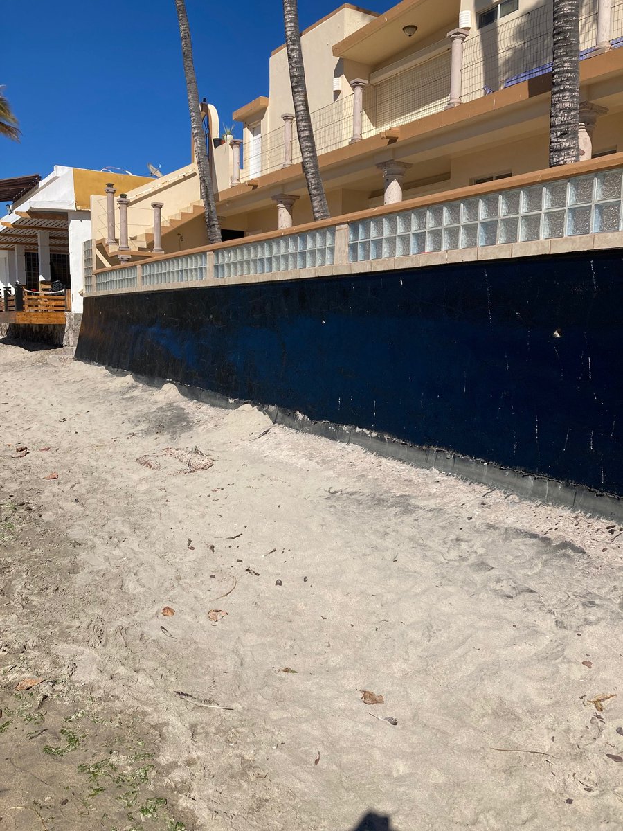 Project Success.  Sea wall before and after.