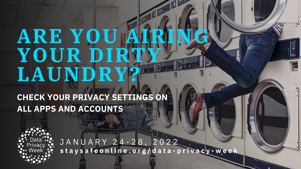 What's your #DataPrivacyWeek takeaway? How about this? Don't air any dirty laundry. Take a look at privacy and security settings on all your devices and apps. Start your checklist here. 

staysafeonline.org/stay-safe-onli…