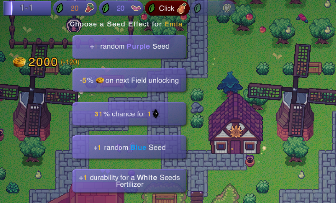 PardelWorks's tweet photo. Adarin Farm: New patch will be deployed on Saturday 29/01/22 at around 10am CET.

A new Seed Effect has been added. This one reduces the price of next Field by a small percentage each time you are planting a Seed!

Full patch notes here:
https://t.co/RVJBlifLfp https://t.co/8NHIRuPux4