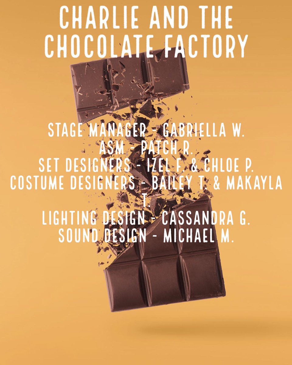 Congratulations to the casts and crew of our spring production, “Charlie and the Chocolate Factory”! 🎩🍫