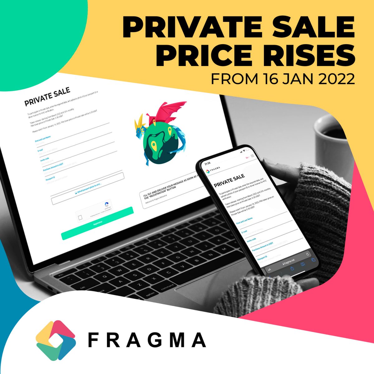 The market develops rapidly, &amp; so does the #Fragma 
So here is a quick update: starting from the 16th Jan the price for 1FRA is going up to 0,35 USDT!

Still hesitating whether to participate in a private sale?Take your chance now!
Globe with meridianshttp://dashboard.fragma.net
