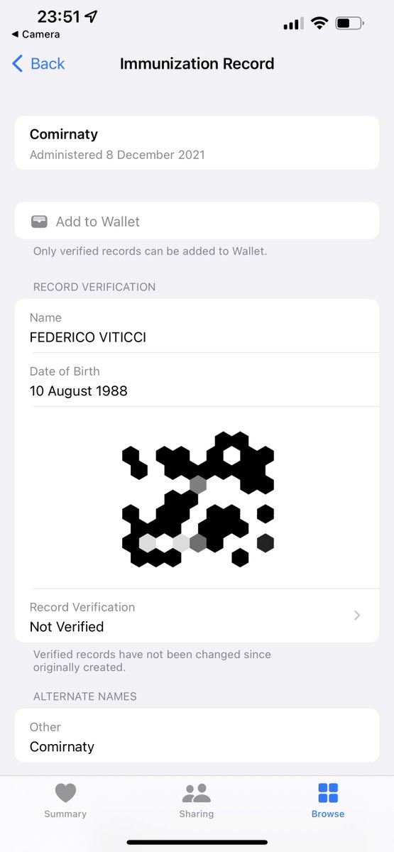 viticci's tweet photo. Big news for EU citizens:

iOS 15.4 will bring support for adding EU Digital COVID Certificates in the Health and Wallet apps.

I tested my Italian vaccination record and it worked with Health. Not in Wallet yet. These will show up under Immunization records in the Health app. 💉 https://t.co/0UFndDFncO