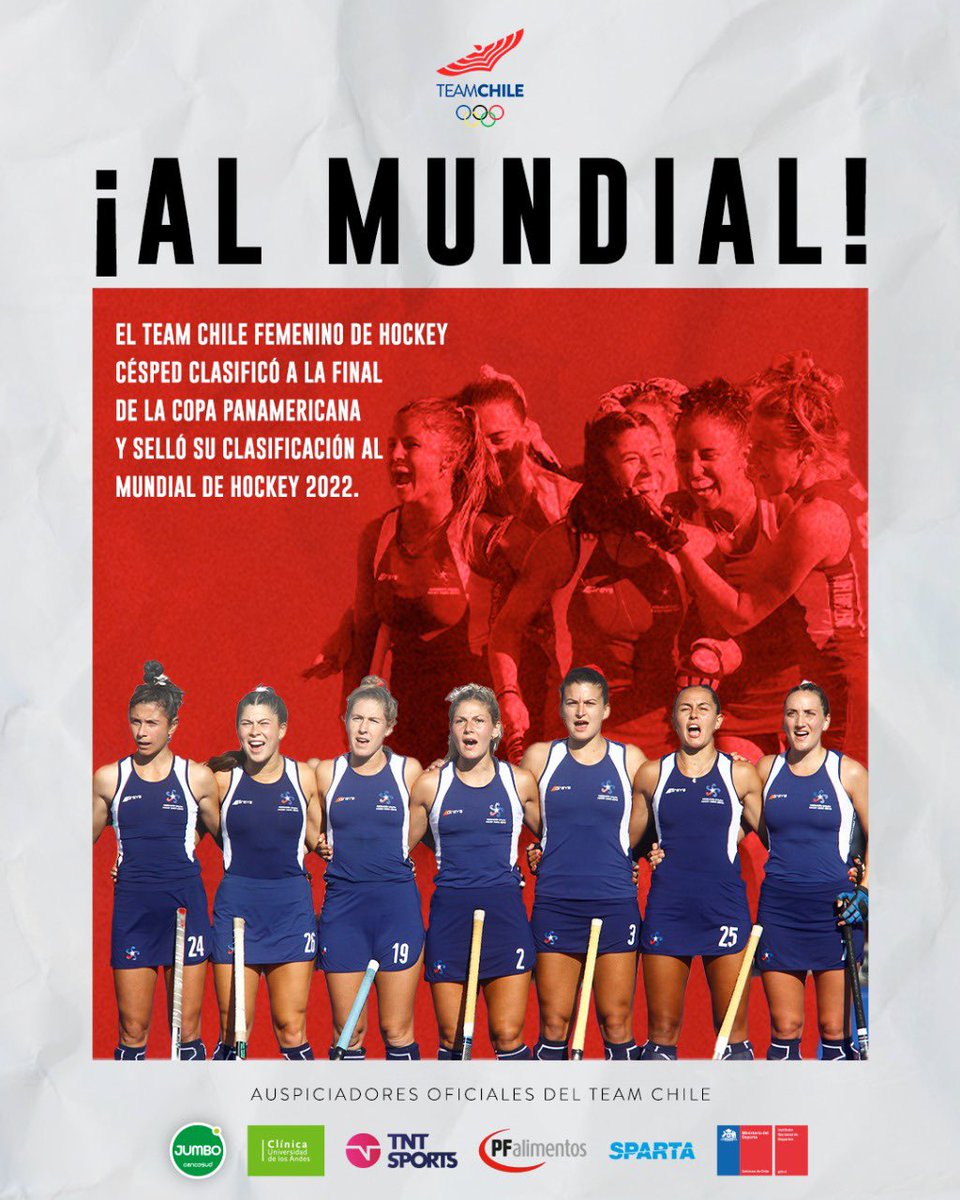 TeamChile_COCH's tweet photo. 😭🥰 ¡DIABLAS HISTÓRICAS! 🥰😭

El Team Chile 🇨🇱 Femenino de Hockey Césped derrotó 1-0 a Estados Unidos 🇺🇸 y CLASIFICÓ POR 1ª VEZ A UN MUNDIAL ADULTO 😎.

¡Estamos taaaaaaaaan orgullosos de ustedes, Diablas! 😊

¡Felicitaciones @chile_hockey! 👊

#VamosTeamChile 🇨🇱 https://t.co/uqyibgAvBd