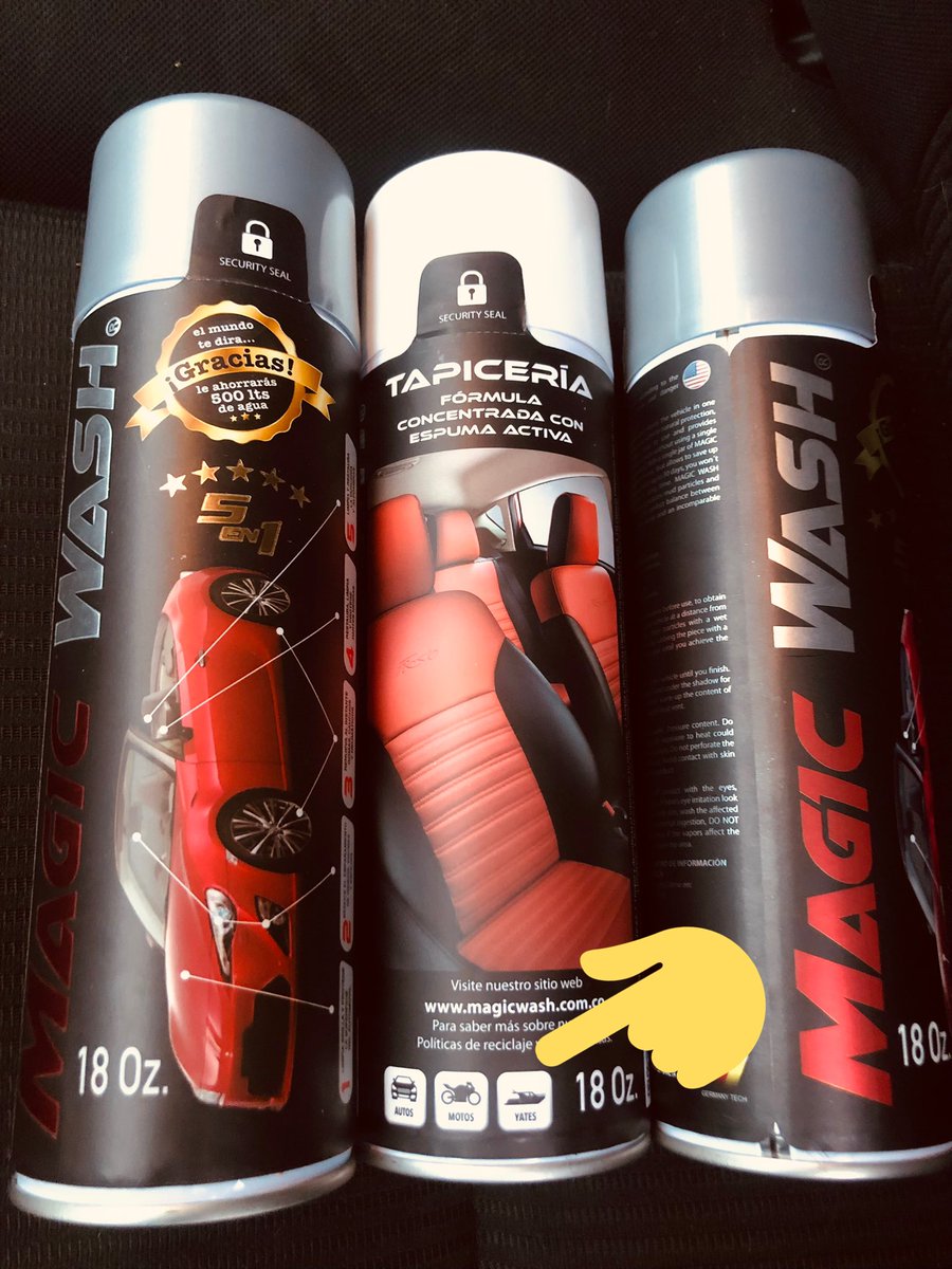 santiagoecheve's tweet photo. Si se llegan a encontrar estos productos para lavado en seco para el carro, no lo duden!! El queda espectacular. No me imagino como va a quedar la cojinería del yate 😎
#MagicWash https://t.co/Upi6zwDHJM