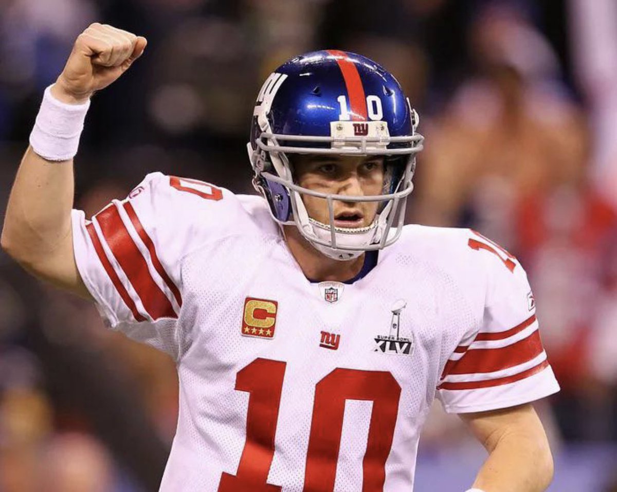 NYG_Nation10's tweet image. Eli Manning holds the record for most passing yards in a single postseason with 1,219 in his 2011 Super Bowl run.

Patrick Mahomes is 438 yards away from breaking Eli’s record.
