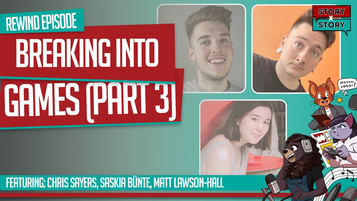 mayamada (@mayamada) on Twitter photo Today's Rewind Story x Story #podcast ep is here!
Part 3 of Nigel's Breaking Into Games panel with <a href="/NotSoLittleC/">Chris Sayers (he/him)</a> of <a href="/Mediatonic/">Mediatonic 🎮</a>, Saskia Bünte of <a href="/ChineseRoom/">The Chinese Room</a> & <a href="/MattLawsonHall/">Matt Lawson-Hall</a> of <a href="/TweetsByTitans/">MADE BY TITANS</a> on working in video games is here, come and take a listen!
anchor.fm/mayamada/episo… Today's Rewind Story x Story #podcast ep is here!
Part 3 of Nigel's Breaking Into Games panel with <a href="/NotSoLittleC/">Chris Sayers (he/him)</a> of <a href="/Mediatonic/">Mediatonic 🎮</a>, Saskia Bünte of <a href="/ChineseRoom/">The Chinese Room</a> & <a href="/MattLawsonHall/">Matt Lawson-Hall</a> of <a href="/TweetsByTitans/">MADE BY TITANS</a> on working in video games is here, come and take a listen!
anchor.fm/mayamada/episo…