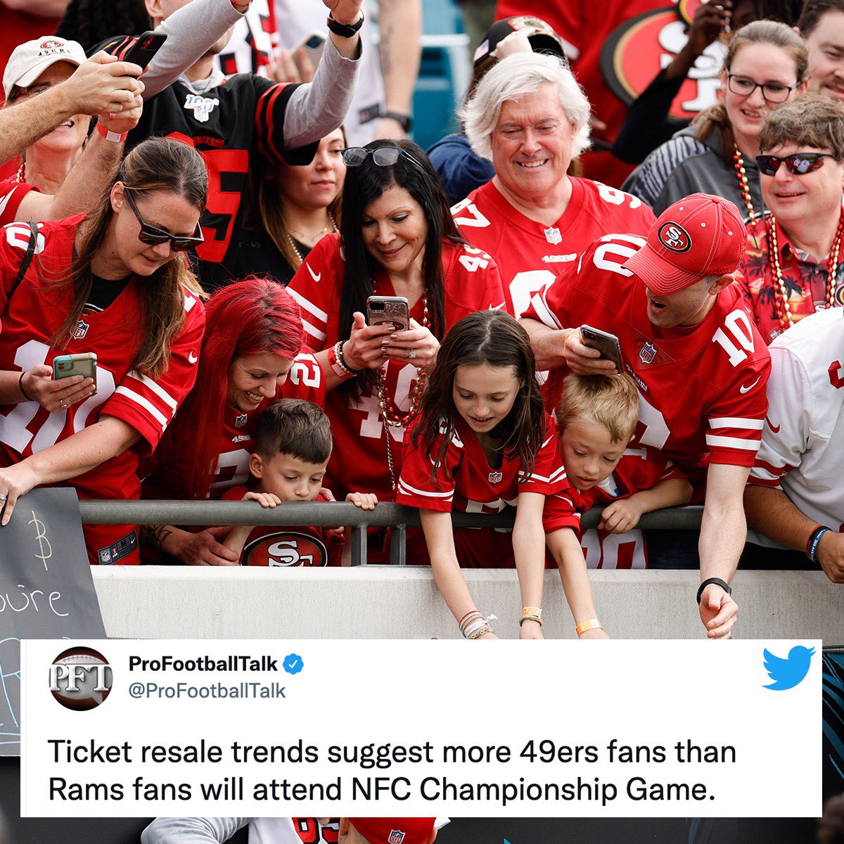 .<a href="/49ers/">San Francisco 49ers</a> fans are looking to invade SoFi stadium yet again... 👽

#FTTB