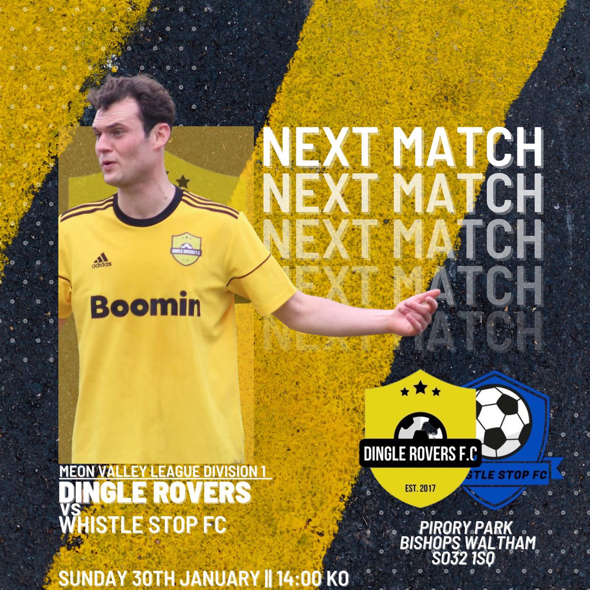 Back to it this Sunday as we play <a href="/FcWhistle/">Whistle Stop FC</a> in the league at Priory park. 2pm look forward to seeing you all down there. #VivaLaDingle 💛