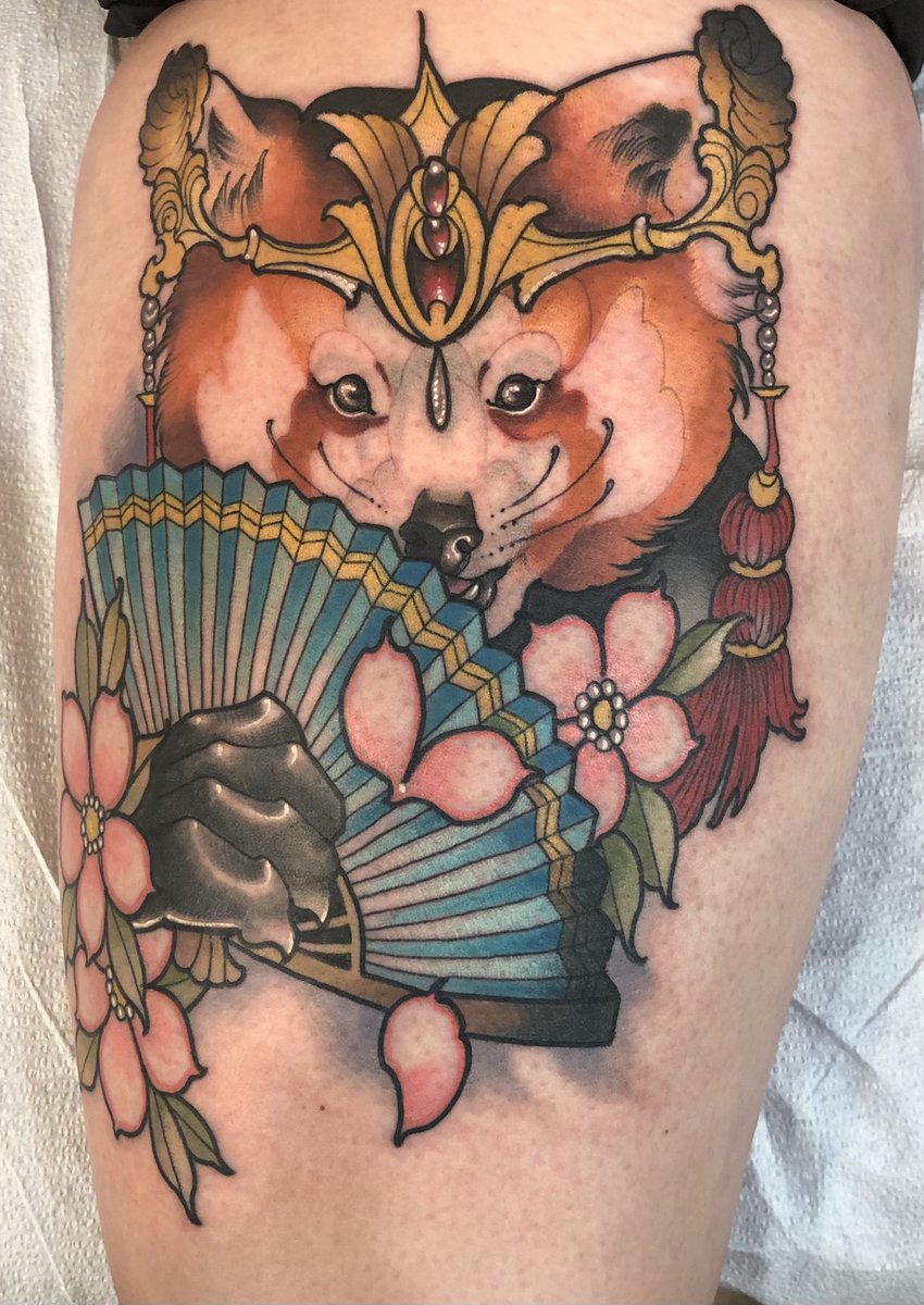 Witisnotlow's tweet photo. Obsessed with my new tattoo 🧡 #RedPanda https://t.co/SflcJc6S6U